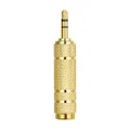 6.35mm Female to 3.5mm TRS Male Stereo Audio Adapter 6.35mm to 3.5mm Converter for Headphone Amplifier, Gold Plated Copper