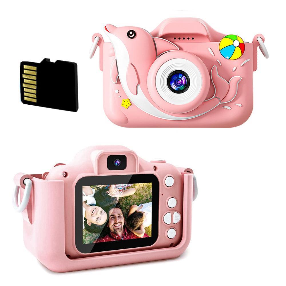 1080P HD Cute Animal Kids Digital Camera Toy Gift with 64G Memory Card Style 1