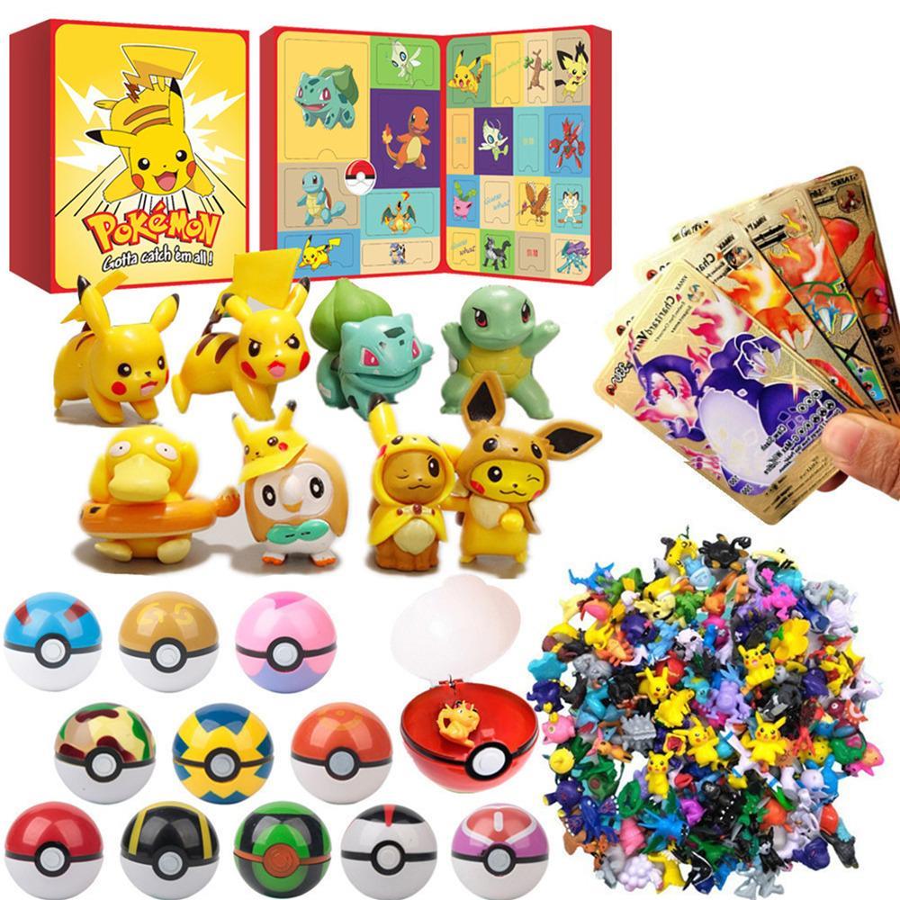 Vicanber Children Kid Christmas POKEMON Christmas Advent Calendar Mystery Mini Pikachu Figure Gift Toys