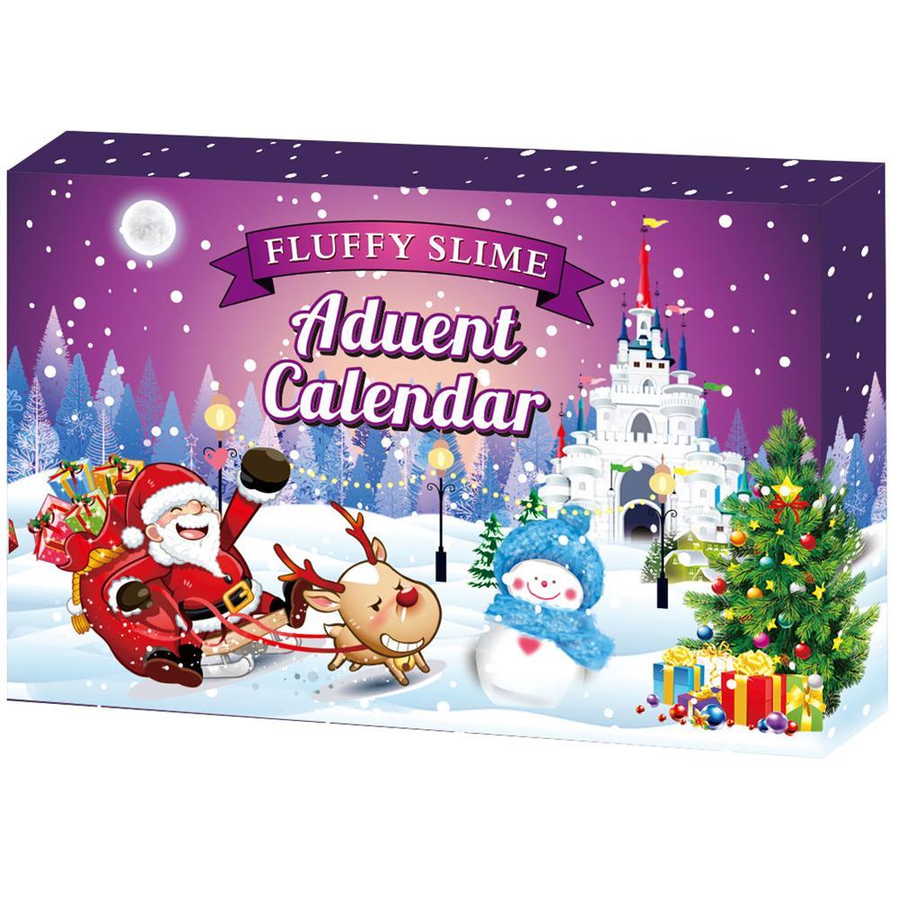 Vicanber Children Kid Christmas Advent Calendar Slime and Charms Kit Xmas 24 Days Countdown Gifts