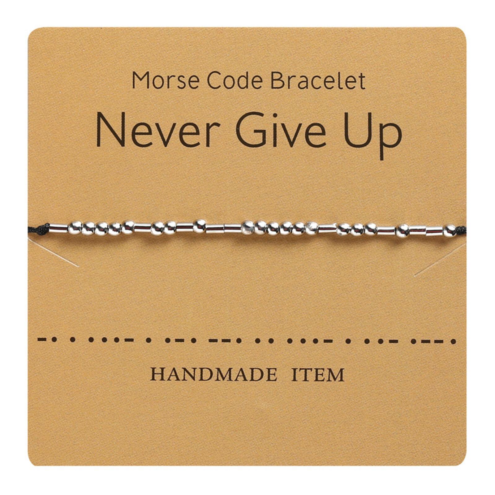 Bracelet for Man Woman Couple Morse Code Bracelet Jewelry Gift Handmade Bracelet Adjutable Size