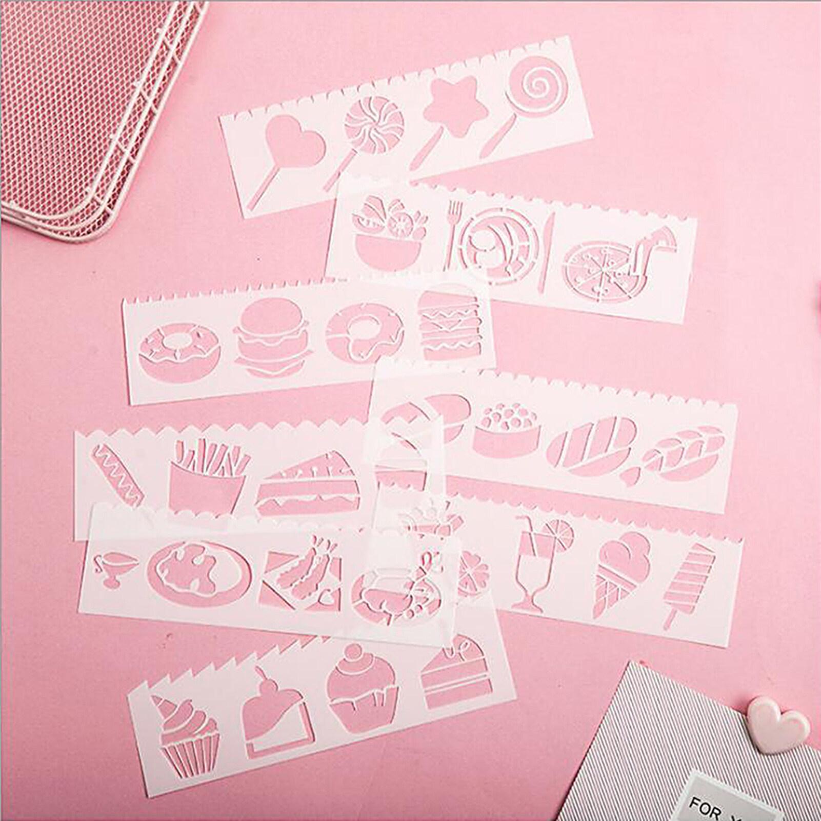 Multi-functional Drawing Stencils Straight & Wavy Lines Rulers Hollow Out Design PP Templates Reusable for Children Students DIY Painting Craft Scrapbooking Journal Photo Album Card Making
