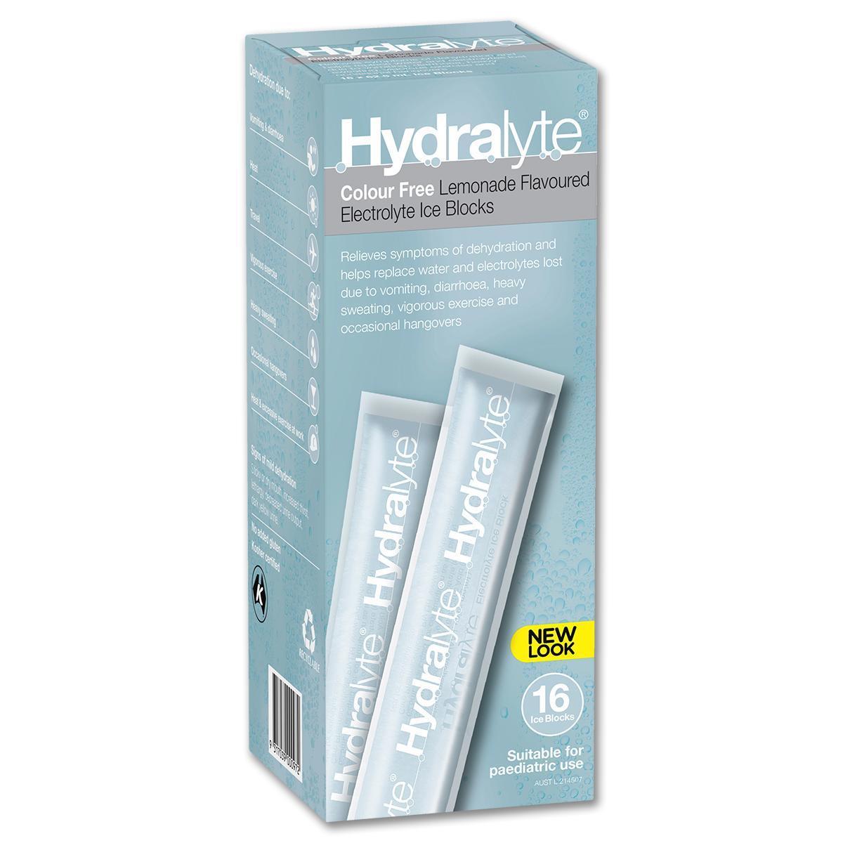 Hydralyte Electrolyte Ice Block | Lemonade | 16 Pack