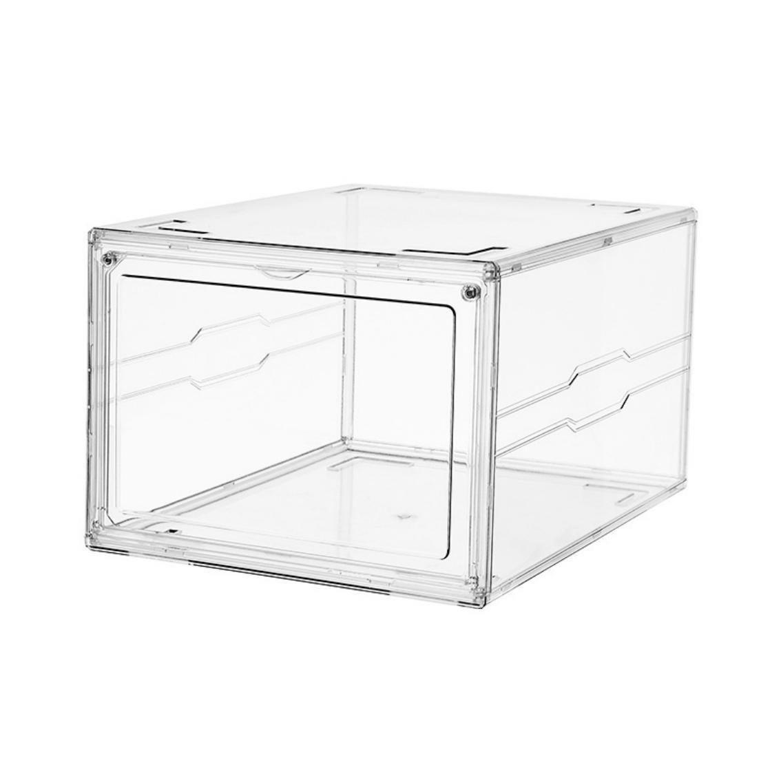 5 X Premium Sneaker Acrylic Display Shoe Box Storage Case Clear Side Open Stackable