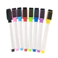 8pcs Color Magnetic Dry Erase Markers Set with Eraser Cap Whiteboard Pens Stationery Supplies for Office School Home