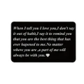Personalized Metal Wallet Card Aluminum Engraved Wallet Inserts Birthday Gifts Anniversary Cards for Husband/Wife Boyfriend/Girlfriend