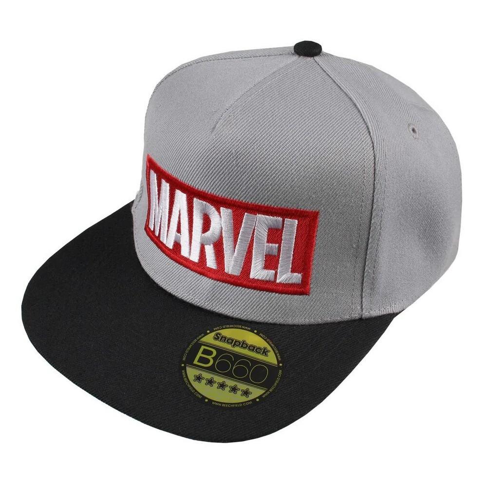Marvel Mens Logo Baseball Cap (Grey/Black) (One Size)
