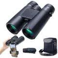 12x42 Binoculars With Roof Prism For Adults, Compact, Portable, Waterproof, With Night Visio