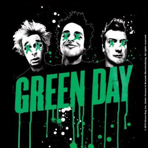 Green Day Cork Drips Coaster (Black/Green) (One Size)