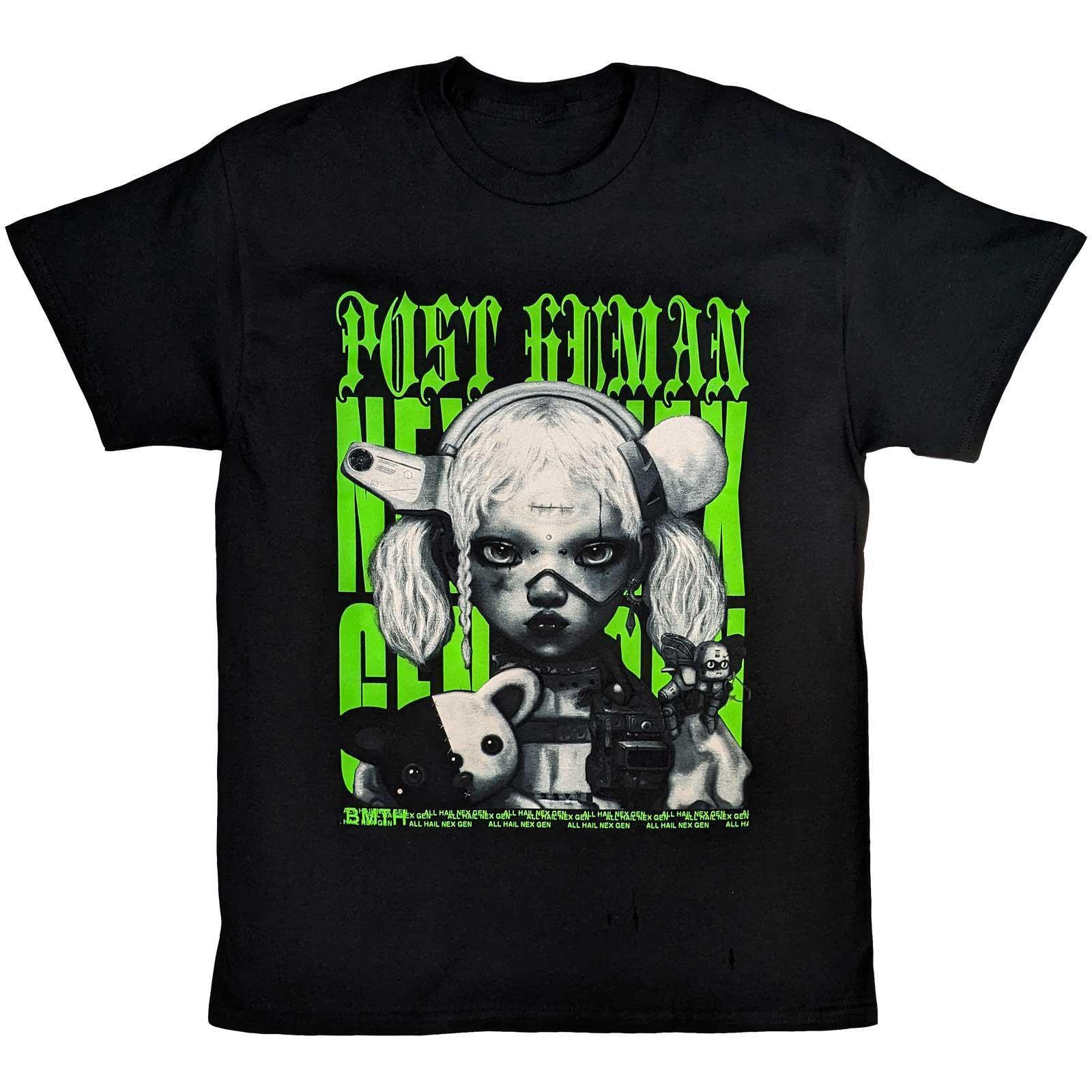 Bring Me The Horizon Unisex Adult Next Gen Cotton T-Shirt (Black/Green) (XL)
