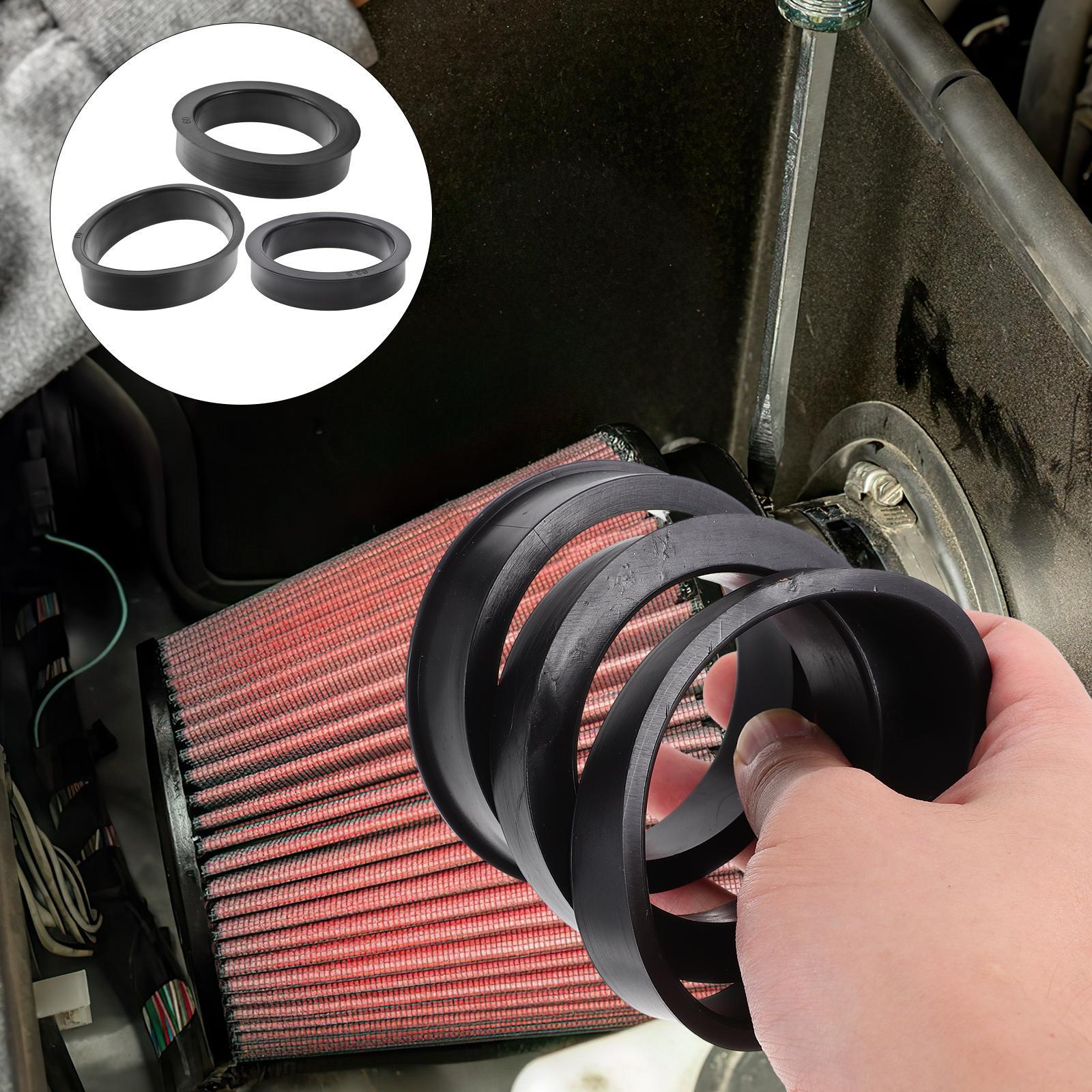 3pcs Air Filter Adapter Rings Car Air Filter Core Replacement Rings Air Filter Rubber Rings