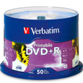 Verbatim DVD+R 4.7GB 16X White Printable Pack 50 Discs CD