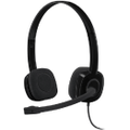 Logitech H151 Stereo Headset Headphones Microphone 3.5mm Jack Black
