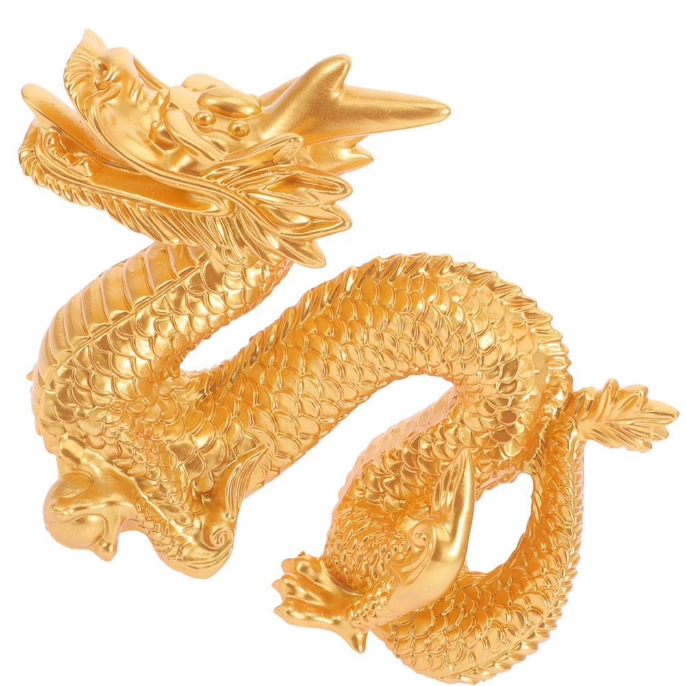 Dragon Statue Ornament Indoor Desktop Decor Chinese Zodiac Decorations Vintage Craft Resin Animal