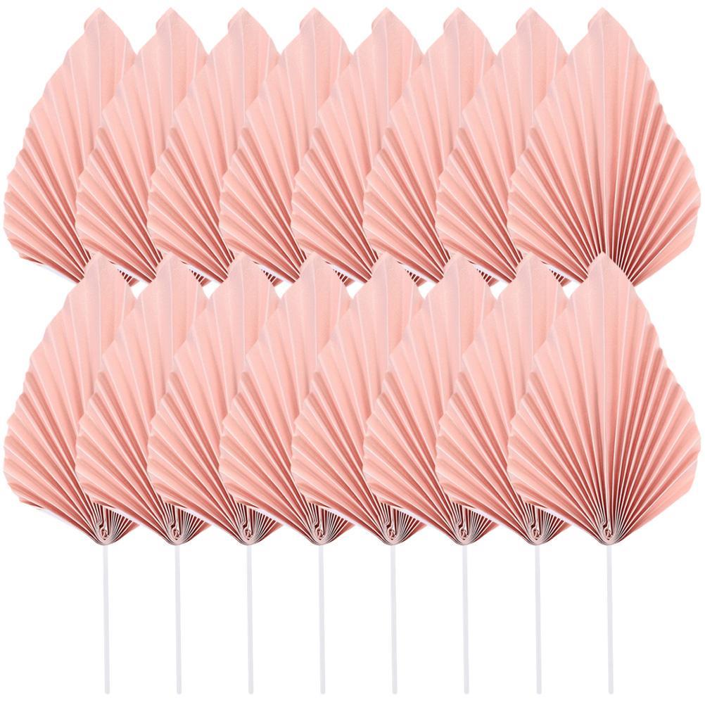 16 Pcs Leaves Decoration Happy Birthday Cake Gold Palm Leaf Insert Fruit Paper Cup Topper Trim Wedding Decorations Miss