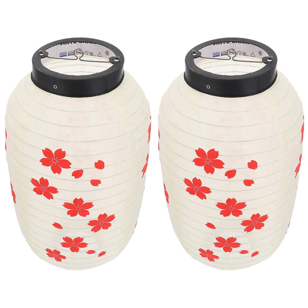 2 Pcs Sushi Themed Decor Lantern Decorative Hanging Lanterns Pendant Cherry Blossoms Japanese Plum New Year Decorations