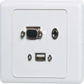 Dynalink VGA 3.5mm USB Type A Wallplate - With Fly Leads