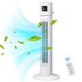 ADVWIN Tower Fan Portable Oscillating Bladeless with 3 Speeds, Timer and Remote Control, White