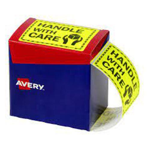 Avery Fluoro Yellow Label 750/Roll (75x100mm) - Handlew/Care