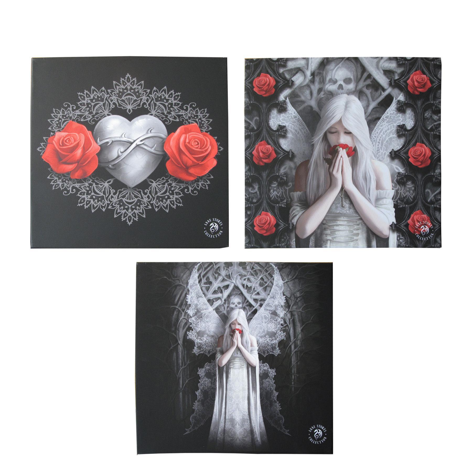 【Sale】Anne Stokes Set of 3 Only Love Remains Wall Canvas