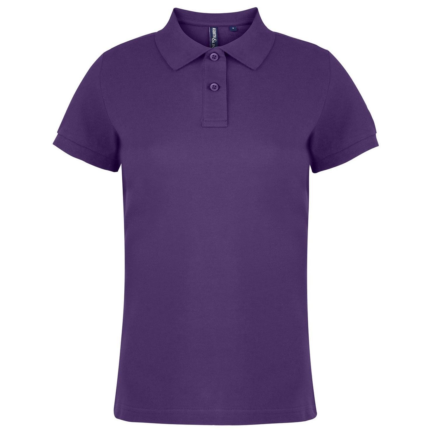 Asquith & Fox Womens/Ladies Plain Short Sleeve Polo Shirt (Purple) (XL)