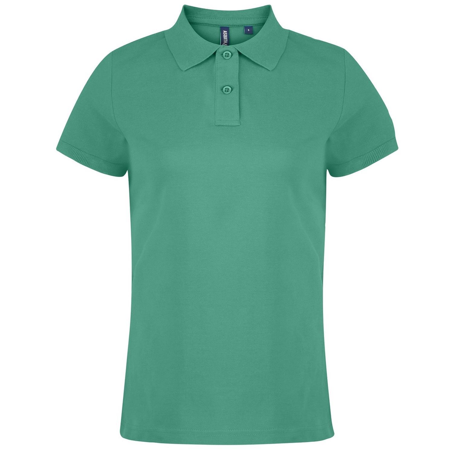 Asquith & Fox Womens/Ladies Plain Short Sleeve Polo Shirt (Kelly) (2XL)