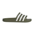 Adidas Adilette Aqua Slides (Green/White/Green, Size 6 US)