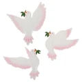Peace Dove Pendants Wrought Iron Wall Hanging Bird Decorations Wall-mounted White