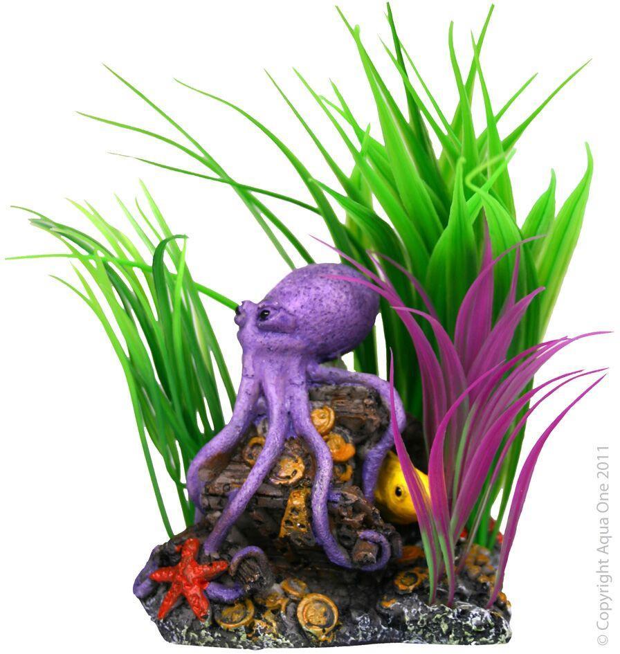 Aqua One Octopus and Plant Ornament (36358)