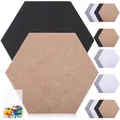 16 Pcs Colored Felt Board Hexagon Notice Colorful Decor Needle Plate Self Adhesive Bulletin Cork Boards Pictures Memo Photo Display Squares Wall Pin