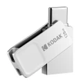 Kodak K223C 128G Type-C USB3.1 U Disk Metal Portable USB Flash Drive Mini Memory Stick Car Pen Drives Flashdisk Silver for Phone Computer