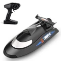Flytec V009 Remote Control Boats 2.4G 30km/h Turbine Drive RC Boat 3 Speeds Adjustable Over Distance Warning Self-righting RC Toy Gift for Kids Adults Boys