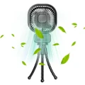 Stroller Fan with Flexible Tripod Clip on for Baby LED Display 5000mAh Battery Operated Mini Clip Fan with Night Light 3 Speeds Rechargeable Handheld Desk Cooling Fan for Car Seat Crib Treadmill