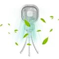 Stroller Fan with Flexible Tripod Clip on for Baby LED Display 5000mAh Battery Operated Oscillating Mini Clip Fan with Night Light 3 Speeds Rechargeable Handheld Desk Cooling Fan for Car Seat Crib