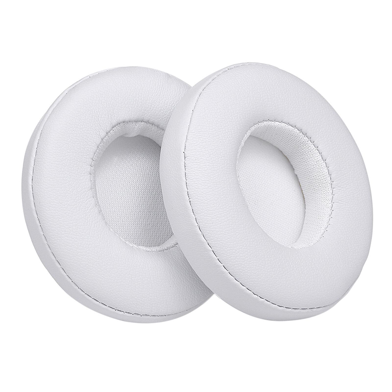 2Pcs Replacement Earpads Ear Pad Cushion for Beats Solo 2 / 3 On Ear Wireless Headphones White