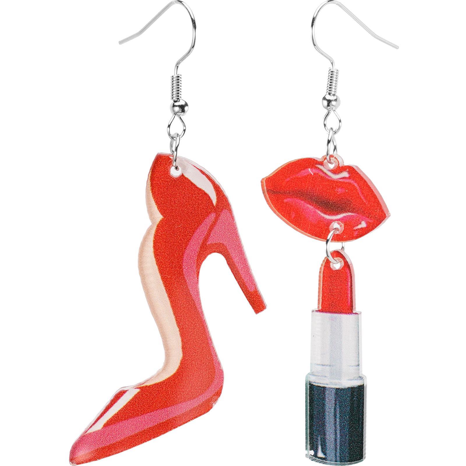 Creative Earring Girls Drop Earrings Hook Valentine Red Lip