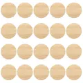 20 PCS Unfinishied Slices Round Bamboo Kids Crafts Wood Discs Natural Child