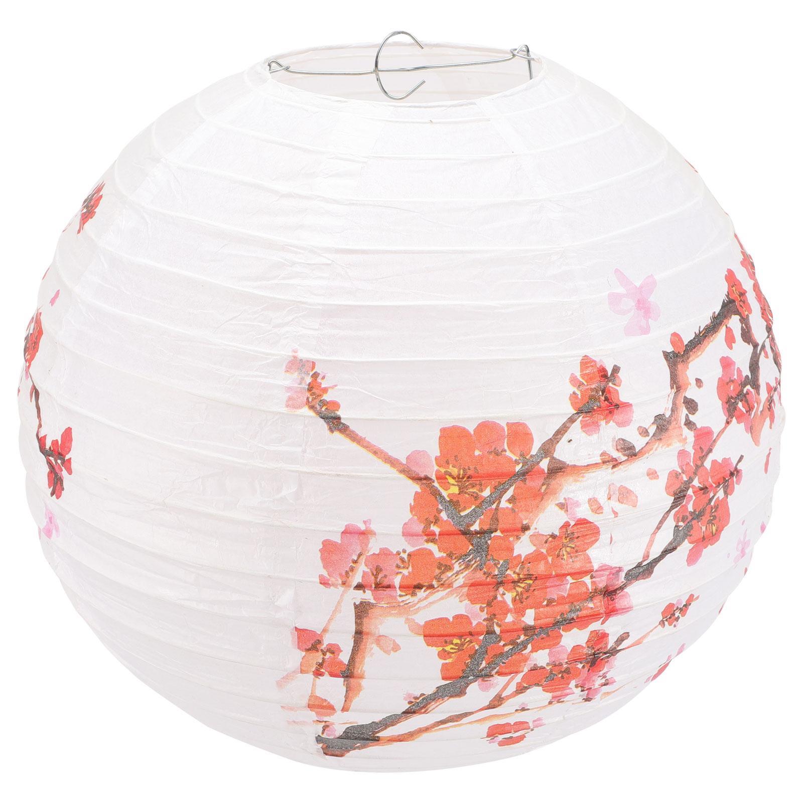 Paper Lantern Lamp Shade Outdoor Hanging Decorations Lanterns Cherry Blossoms