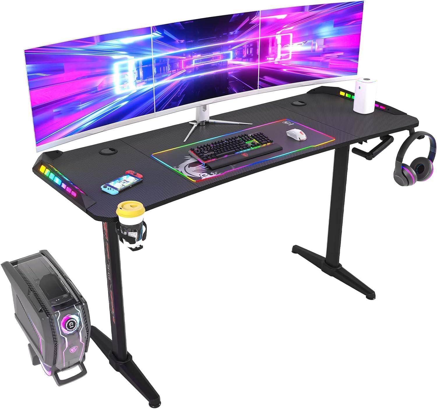 Computer Gaming Desk RGB Adjustable