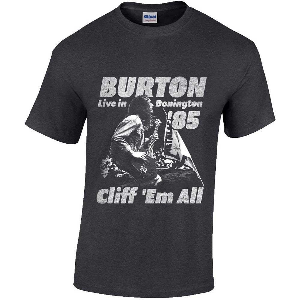 Cliff Burton Unisex Adult Flag Heather T-Shirt (Heather Grey) (S)