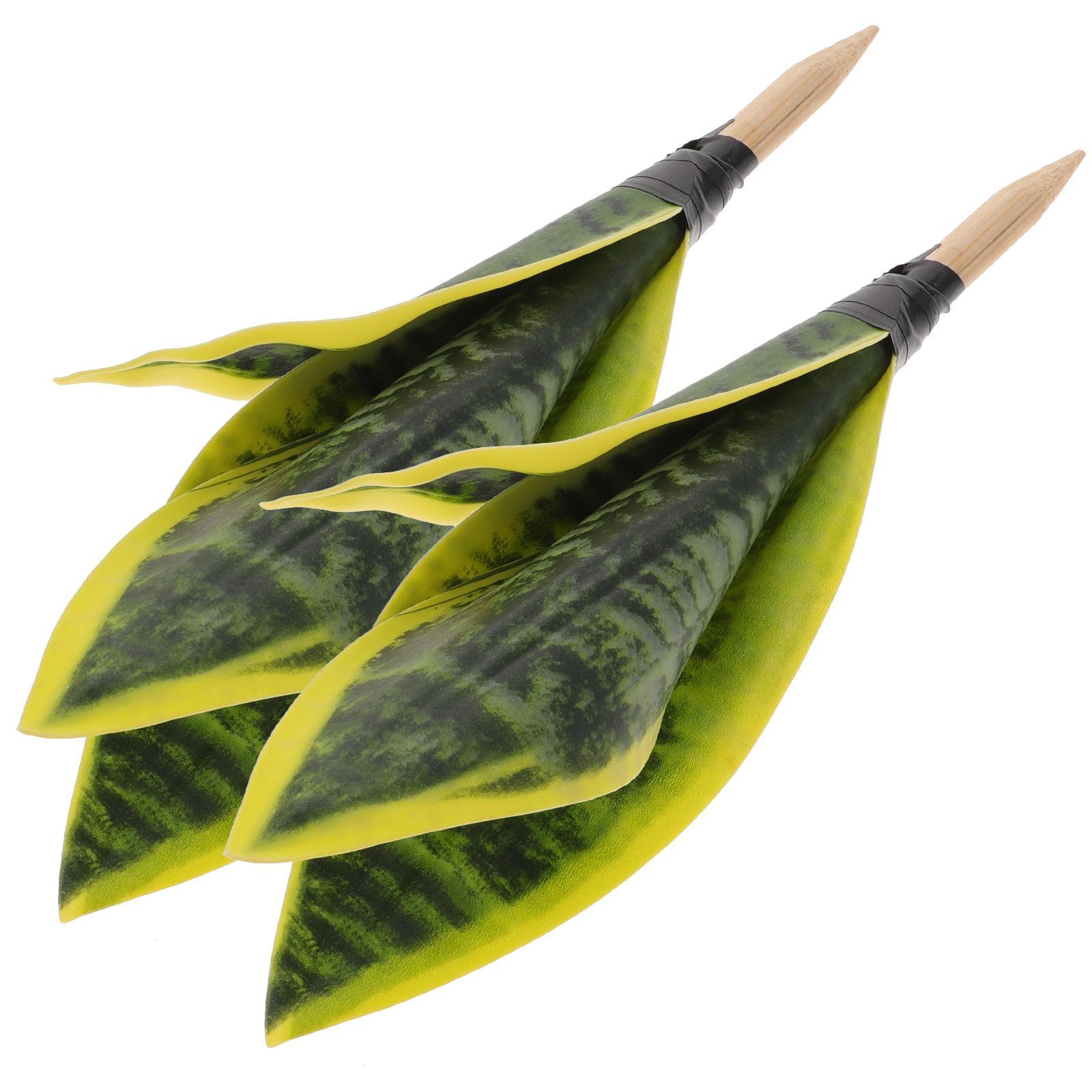 2 Pcs Snake Plant Pick Plants Stems Artificial Tiger Piranha Faux Outdoor Home Decoration Household Office