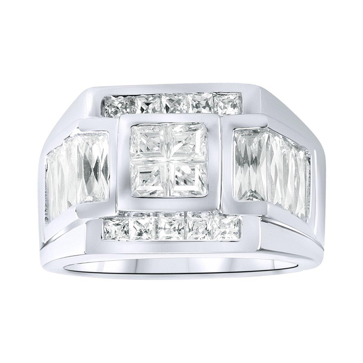 Sterling 925 Silver Pave Ring - SPORTY