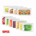 10-40PCS PEVA Silicone Food Storage Bags Reusable Zip Lock Pouch Fresh Sealer AU