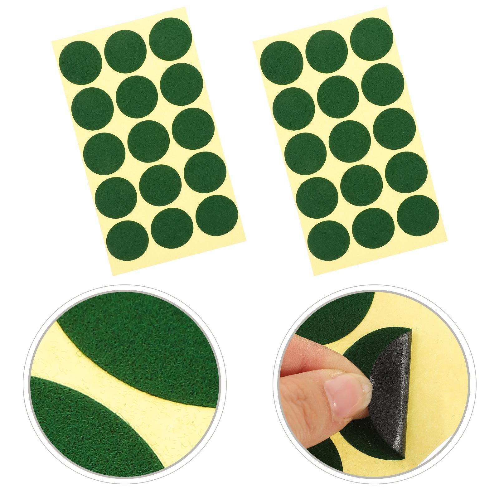 2 Sheets Green Billiard Table Maker Spot Black Dot Stickers Pool Marker