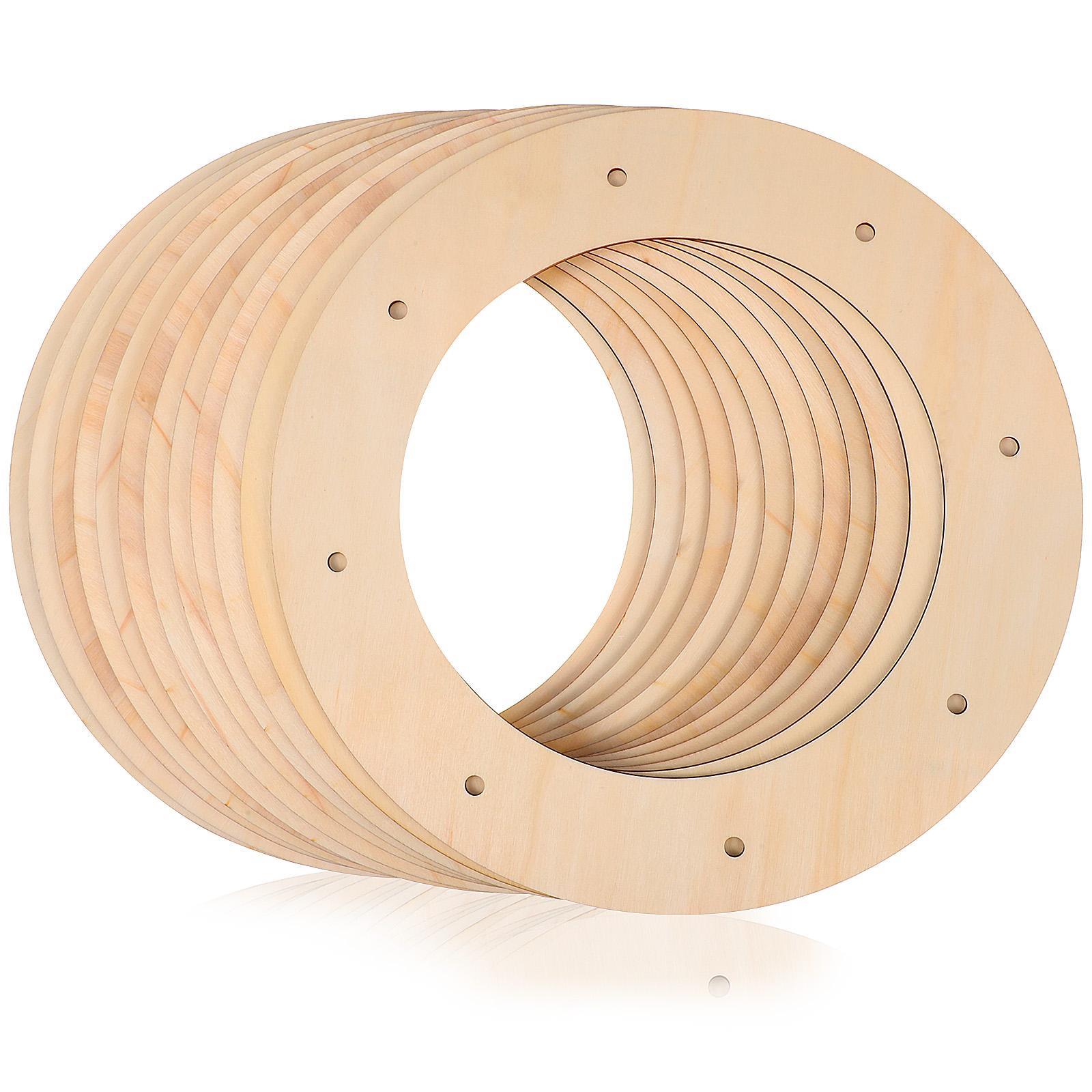 Wooden Rings For Crafts Base Blank Christmas Punch Hole