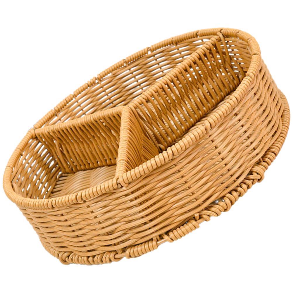 Wicker Bread Basket Woven Baskets Snack Basket Fruit Divider Basket