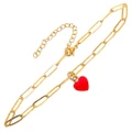 Stainless Steel Bracelet Gold Necklace Heart Foot Bracelets Love Anklet Jewelry Miss