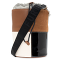 Furla Lipari Small Bucket Bag - Cognac, Black & Cream