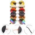 6pcs Party Decorative Glasses Round Shaped Sunglasses Creative Sunglasses Adults Eyeglasses