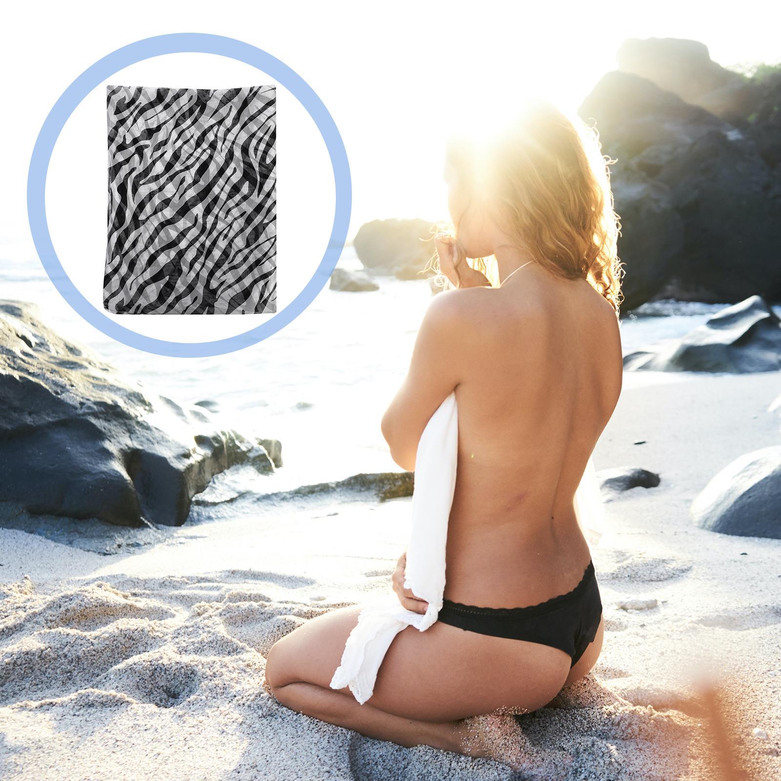 Shawl Beach Towels Women Quick Dry Pool Chiffon Scarf Fashion Lady Zebra Print